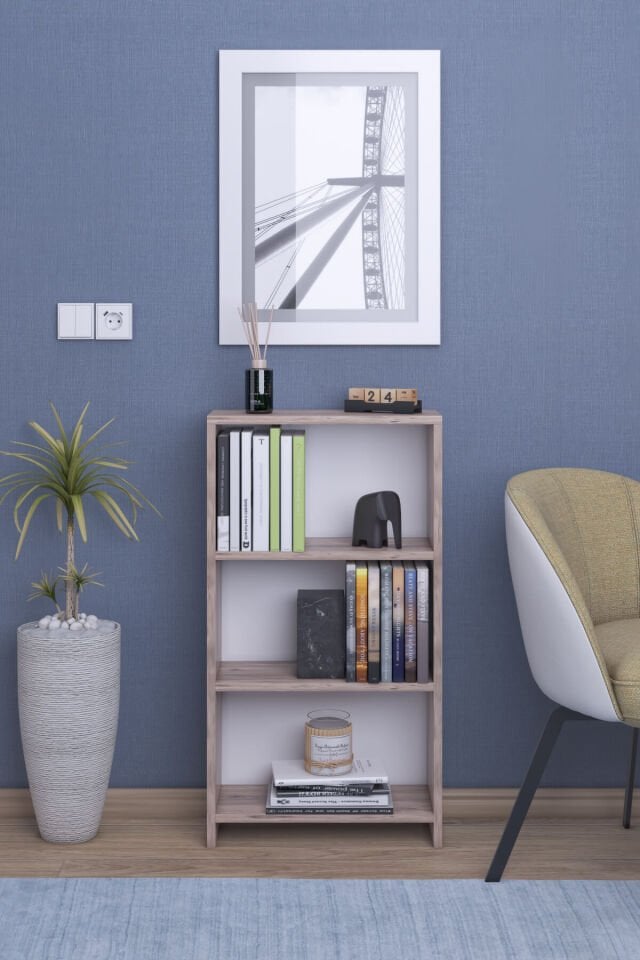 Gubimo Abete-3 Raflı Kitaplık/Atlantik Çam