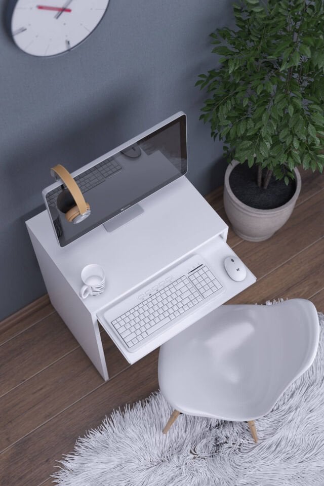 Gubimo Abete-Çalışma Masası ,Bilgisayar Masası/Beyaz